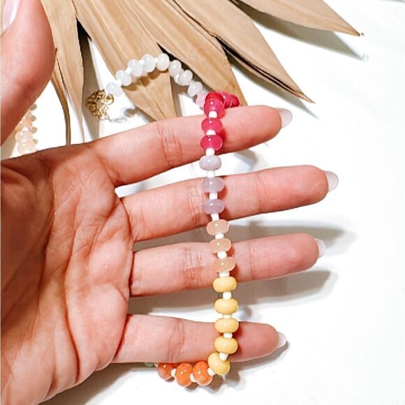 Rainbow boho necklace #1193 - Picture 3 of 3